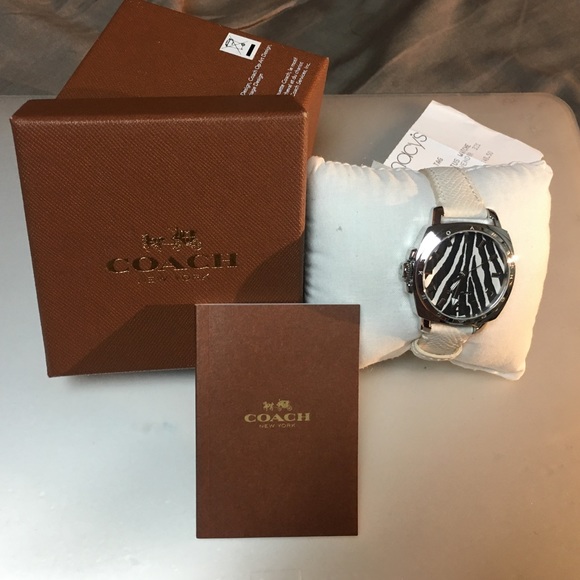 Coach Jewelry - COACH CASUAL MINI WATCH WITH ZEBRA FACE/white